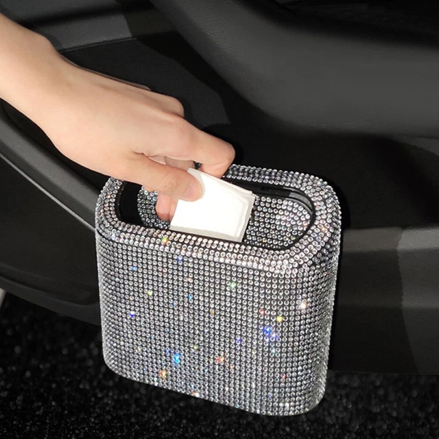 Car Storage Box Holder Garbage Can Trash Organizer Holder Bling Car Accessories* Car Storage Box Holder Garbage Can Trash Organizer Holder Bling Car Accessories*