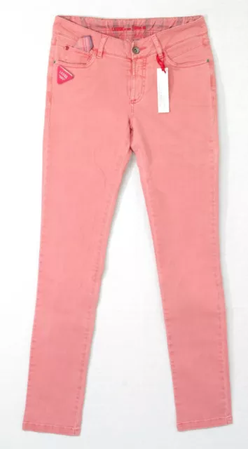 I CODE by IKKS jeans femme slim fit rose corail stretch taille haute QA2900433