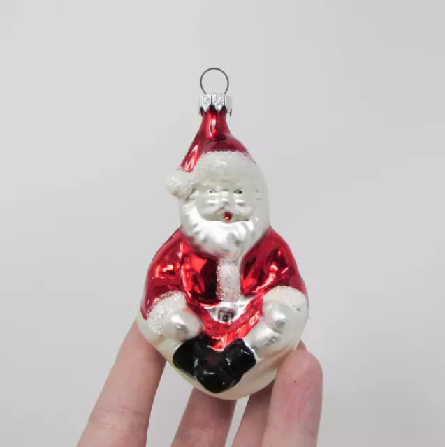 Figural Glass Santa Claus Christmas Ornament ~ Germany ~ 3-3/4"