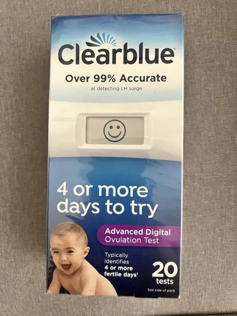 Clearblue Advanced Digital Ovulation Test 20 Count New in Box Exp. 08/09/2024