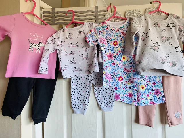 Pacchetto vestiti ragazze 6-9 mths abbigliamento da notte bambino e set abiti dumbo dog disney.