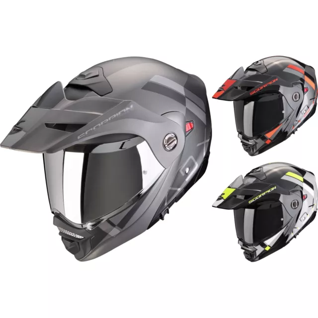 Scorpion Motorrad Helm ADX 2 Galane Klapphelm Endurohelm mit Sonnenblende