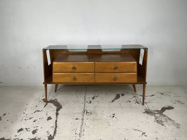 Credenza radica ottone vetro anni 50’ vintage design