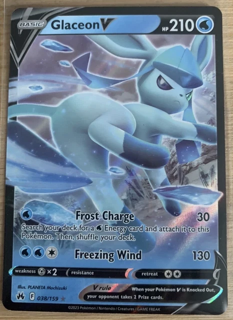 Pokemon Glaceon V 038/159 Crown Zenith Zenit der Könige 2023 Fullart EN NM