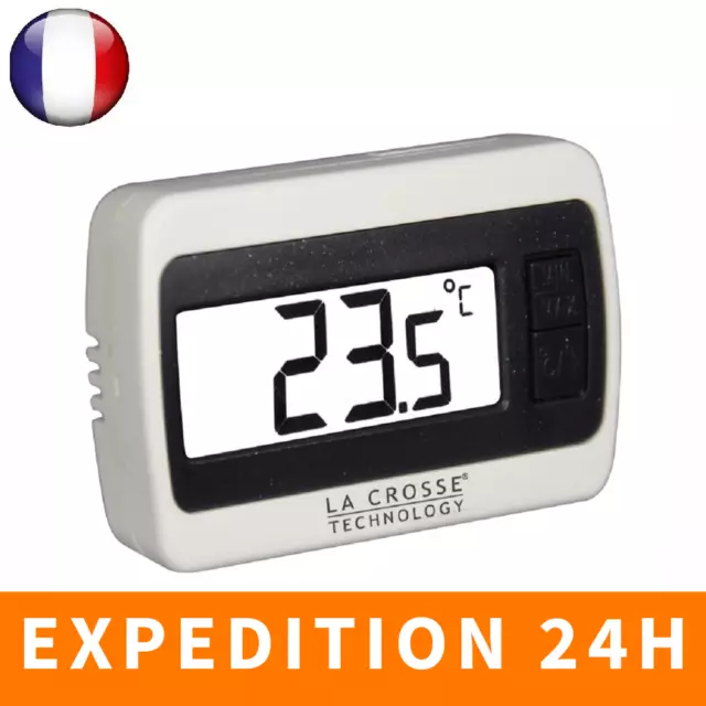 Petit Thermomètre D'Intérieur - La Crosse Technology - WS7002 (Blanc)