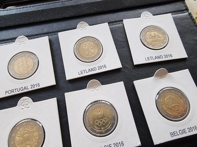 Lot de 8 pièces 2 euros commémoratives UNC 2016 3