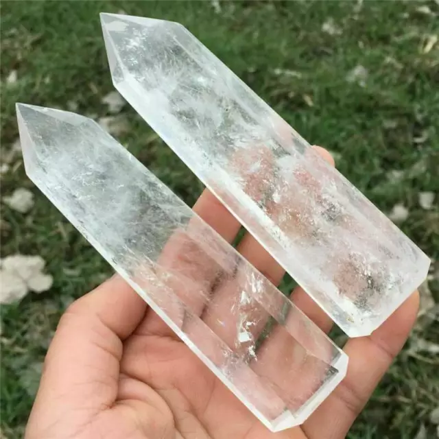 US - Large Clear Quartz Crystal Point Natural Wand Specimen Reiki Healing Stone