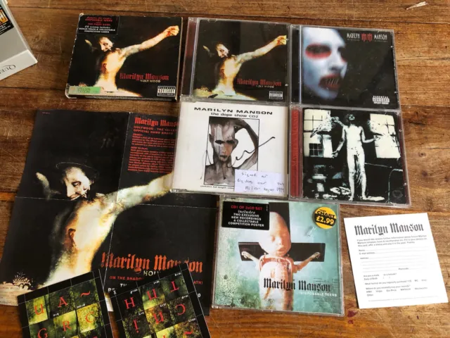 marilyn manson signed cd bundle