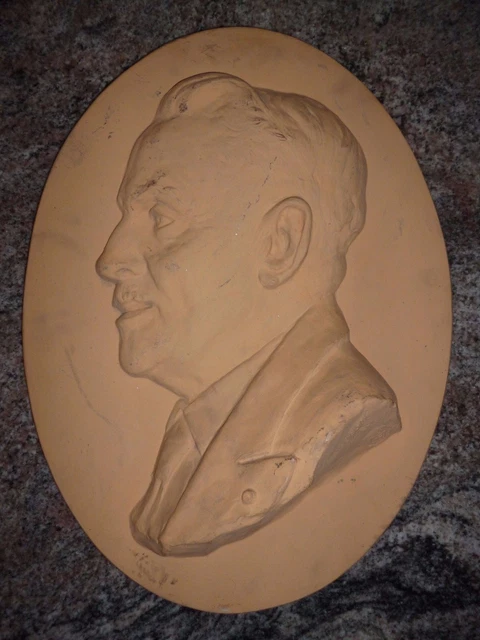 Sculpture En Bas-Relief En Terre Cuite D' Henri Rogerol 1939 Peintre Ceramiste