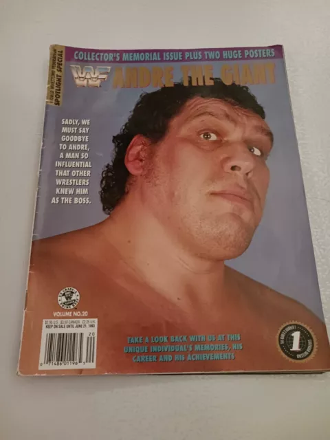 Andre The Giant Collectors Memorial Issue Magazine Used Good Condition No Poster