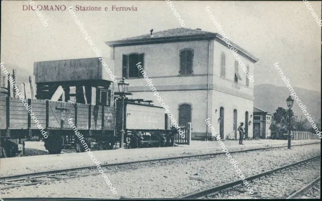 cn131 cartolina dicomano stazione ferroviaria provincia di firenze toscana