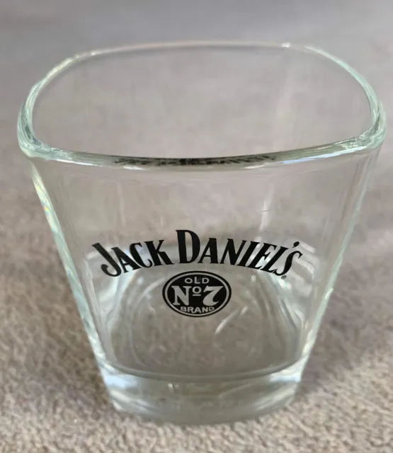 Jack Daniels Old No.7 Square Tumbler Drinking Glass Embossed Base