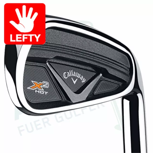 Callaway X2 X2 Hot Pro ferro 8 fucile 6.0 gambo in acciaio rigido flessibile mancino 9/10