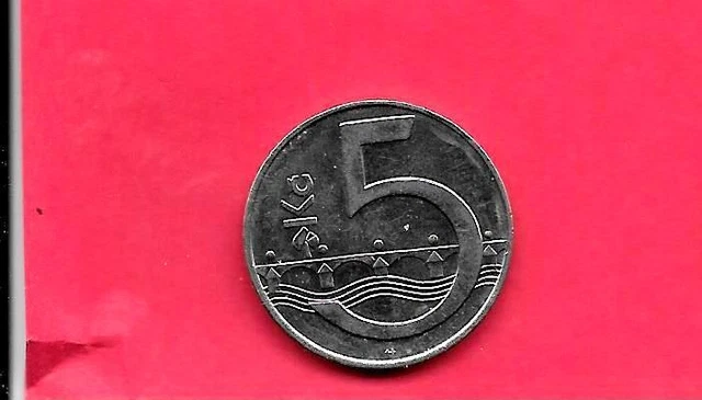 Czech Republic Km8 1993 Unc-Uncirculated Mint Large 5 Korun Coin