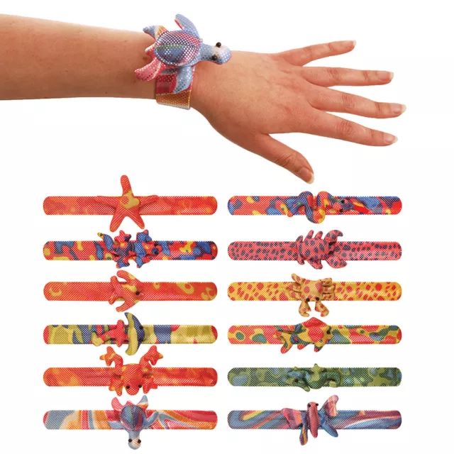 Sea Animal Snap Bracelet Children Kids Loot Goody Party Bags Pinata Fillers Toys