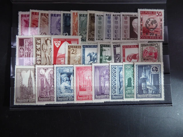 1946 Österreich, Jahrgang kpl., **/MNH, Mi.Nr.771/800, ME 58,50