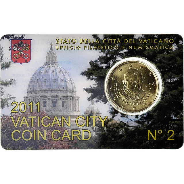 [#1160531] Cité du Vatican, 50 Euro Cent, 2011, Rome, Coin card, FDC, Laiton
