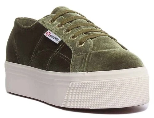 Superga outlet velluto rosso