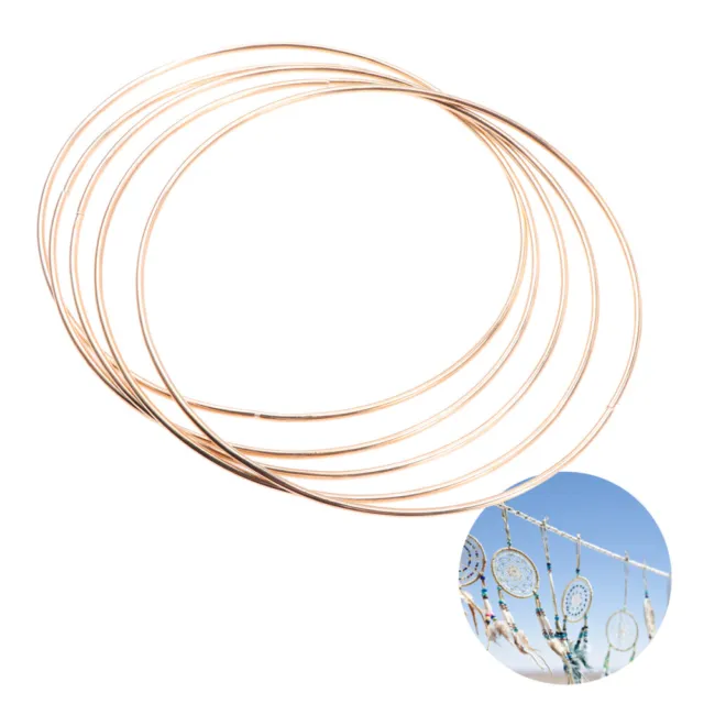 10 Pcs Brass Dreamcatcher Ring Circle Metal Hoop Crafts Premium Round Useful