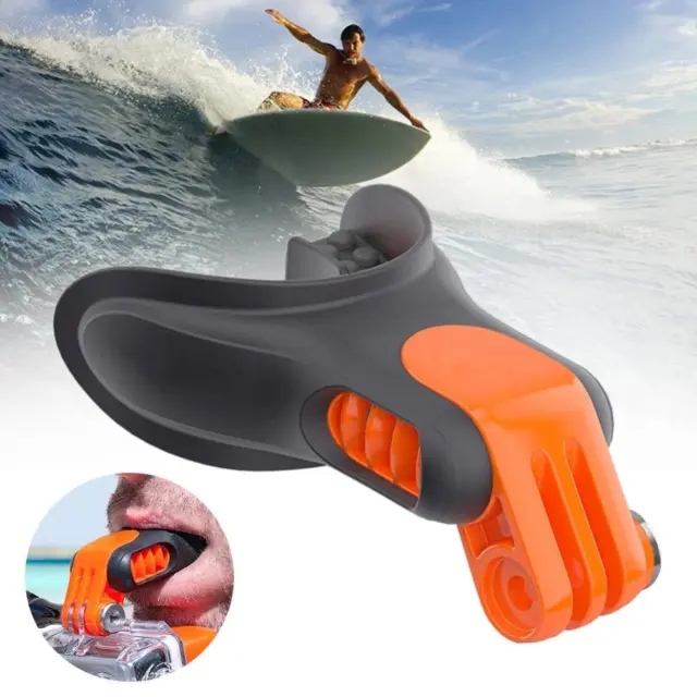(black)Surf Dive Photography Accessories Surfing Bite Mouthpiece For Hero With