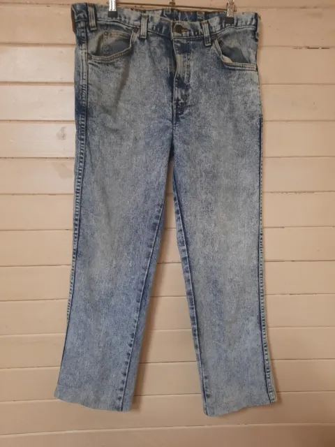 Vintage Orange Tab Levi's 547 Jeans Mens  Blue Straight Acid Wash 36"