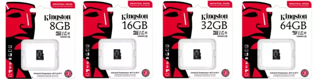 Kingston Micro SD Speicherkarte Industrial ohne Adapter 8/16/32/64GB Klasse 10
