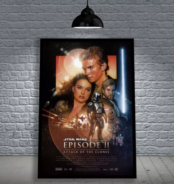 Star Wars: Episode II - Attack of the Clones FRAMED MOVIE POSTER PRINT CINEMA