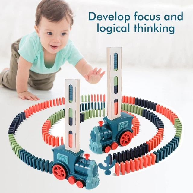 Colorful Train Domino Train Domino Train Car Set  Kids Birthday Gift