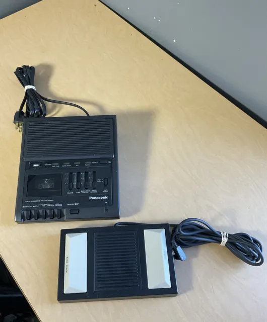 NICE! Panasonic RR-930 Desktop Micro Cassette Transcriber Recorder w/ Foot Pedal
