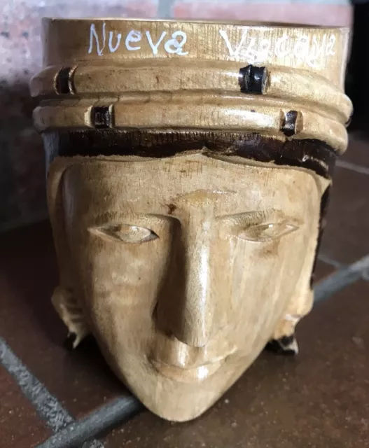 Carved Wooden Tankard/Mug - Nueva Vizcaya