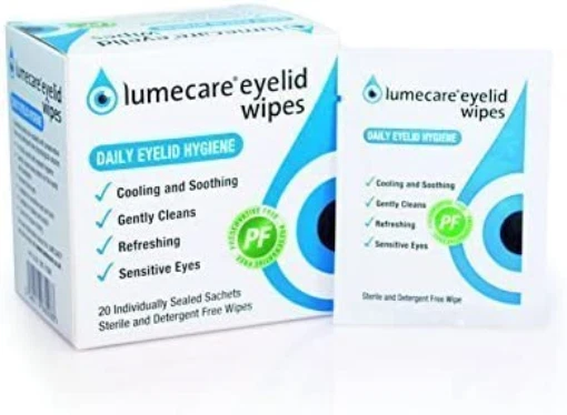 Paquete de 5 toallitas para párpados Lumecare 100 toallitas
