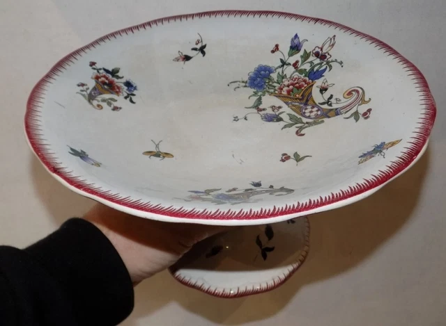 Grande Coupe En Faience De Longwy Décor émaux Vers 1930