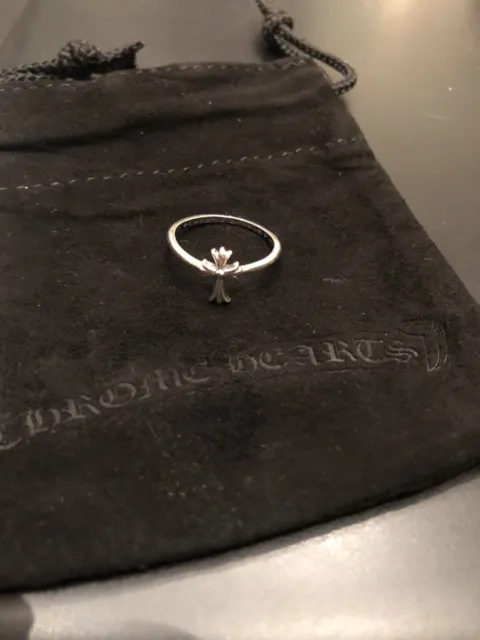 Chrome Hearts Bumblegum Cross Ring Silver Tiny Ring
