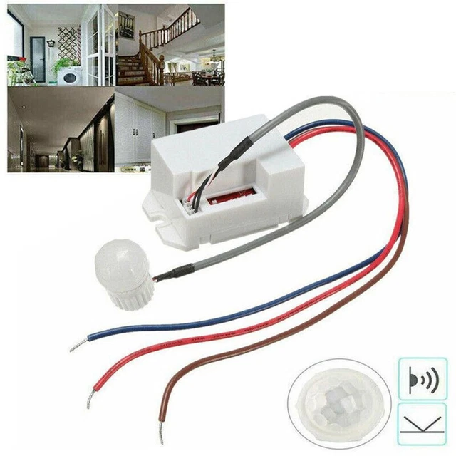 Mini interruptor de luz sensor de movimiento ajustable uso nocturno evita el desperdicio de energía
