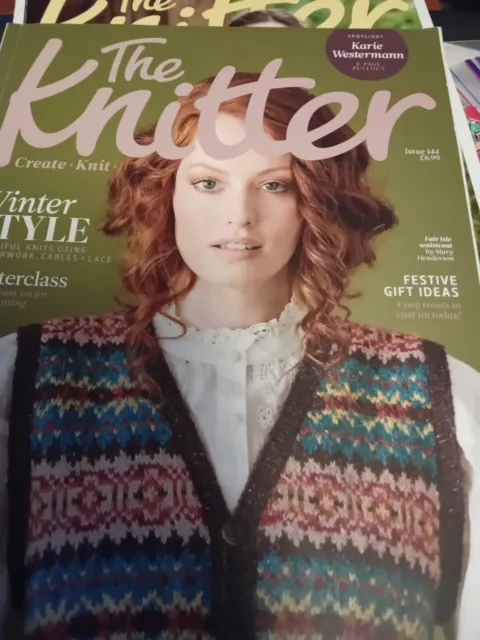 The Knitter Magazine Issue 144 Knitting Patterns Fair Isle Cable Lace 8p Pullout