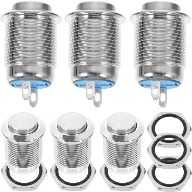 6 pz pulsante in acciaio inox ripristino automatico pressione momentanea