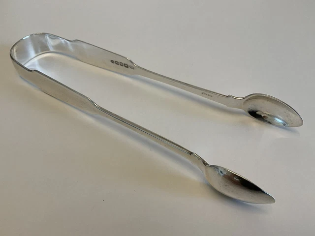 Beautiful Irish Georgian Solid Silver Sugar Tongs by Edward Power Dublin 1828