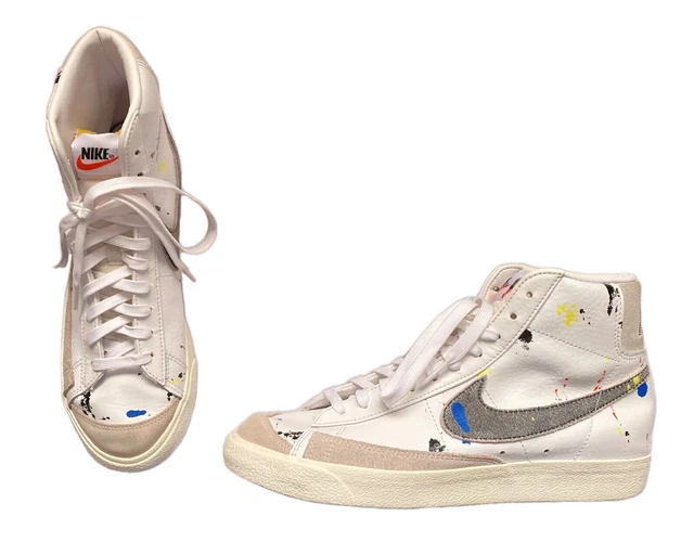 NIKE BLAZER MID 77 Paint Splatter Men's Sneaker Shoes Size 9 DC7331100