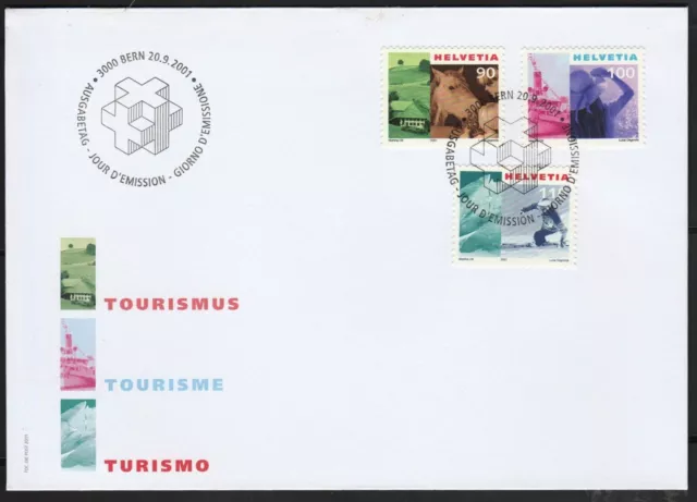 SCHWEIZ, MiNr. 1769/71 "Tourismus" auf FDC