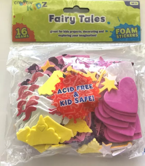 Fairy Tale Foam Stickers / Self-Adhesive Shapes approx 80 pieces