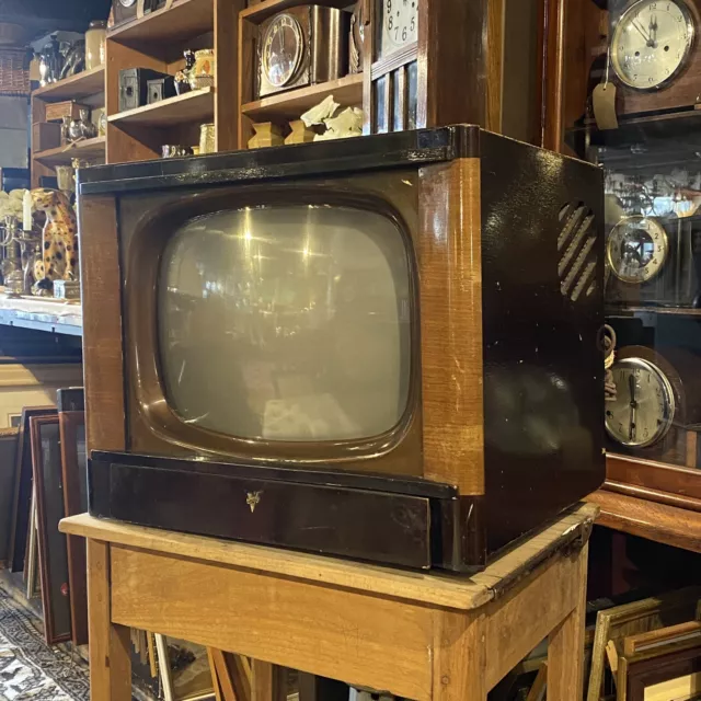 Vintage Television Tele Vidor CN 4226 4225 Valve Wooden Large 1950s Antique