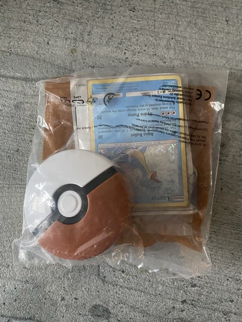 MCDONALDS HAPPY MEAL Pokemon 2019 - Pokeball Brown Disc Launcher & Lapras  Card 10.01 - PicClick UK