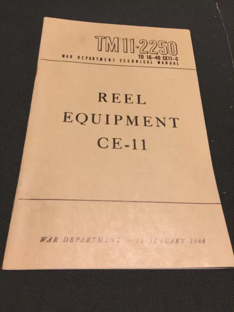 WWII Army Signal Corps CE-11 RL-39 TS-10 Reeling Machine TM 11-2250