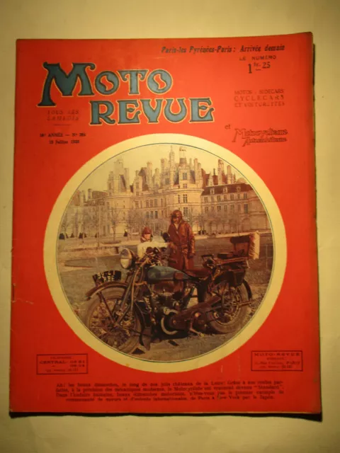 Moto Revue n°384 Juillet 1930 TBE , Paris-les Pyrénées