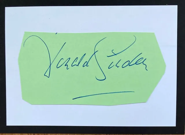 Donald Sinden English Actor, Twos Company, Original Autograph on 6 x 4 Card
