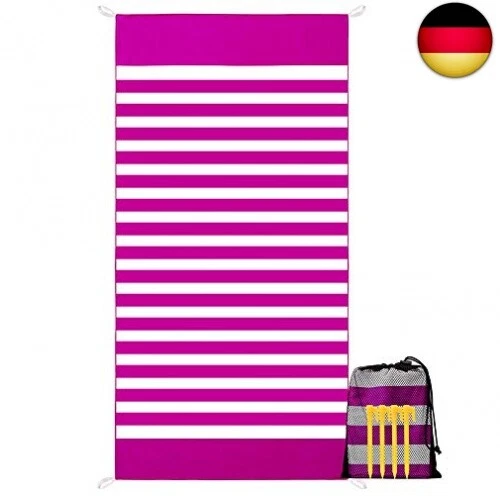 YZCX Extra großes Mikrofaser-Strandtuch, 180 cm x 90 cm, schnell trocknend,
