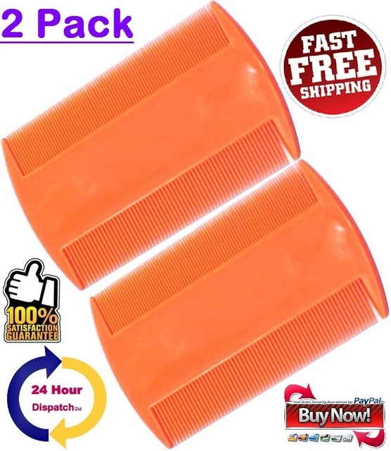 2X Double Sided Nit Combs Head Lice Detection pet dog cat flea peine para piojos
