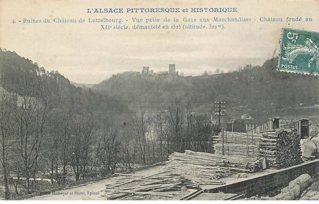 57 Lutzelbourg #Mk52301 Ruines Du Chateau Vue Prise De La Gare Aux Marchandises