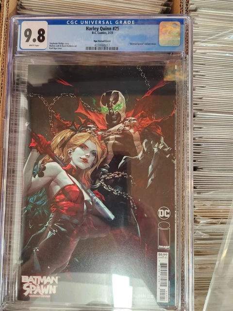 Harley Quinn #25 IDC Comics, 2023) CGC 9.8  Kael Ngu Batman/Spawn Variant Cover
