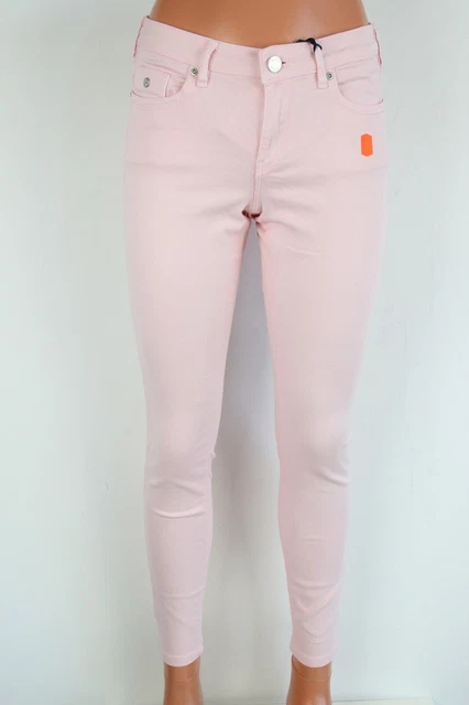 Maison Scotch Nuovo con Etichetta Bambino Rosa Medio Rise Skinny Donna Jeans W